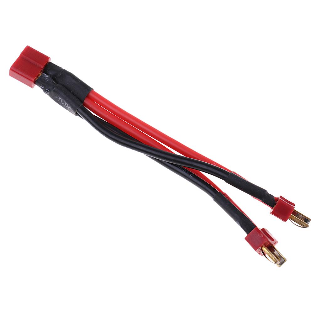 14AWG T Plug Parallel Cable Y-Harness for RC Battery Male & Female Connector - intl