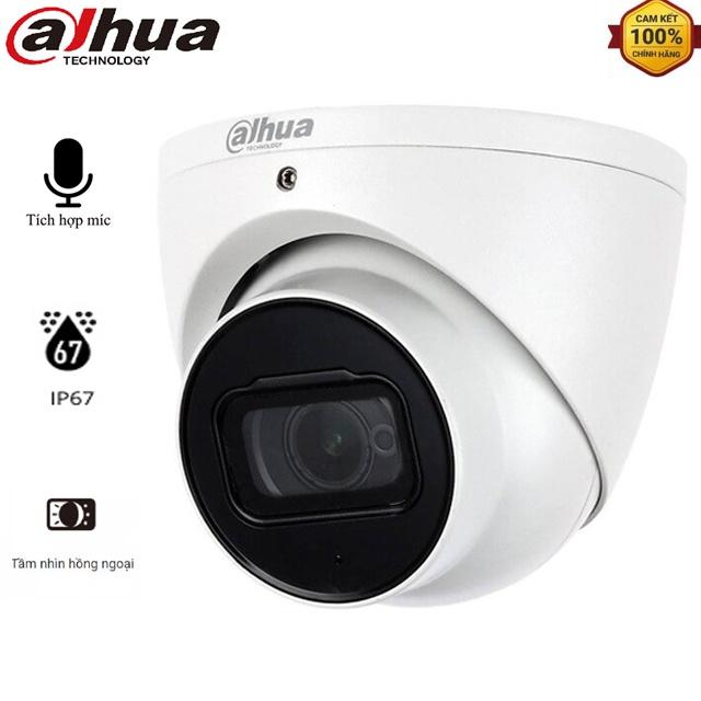 Camera analog Dahua DH-HAC-HDW2241TP-A tích hợp Mic, 2MP Starlight, cảm biến CMOS.hồng ngoại 40m,IP67,AWB - Hàng Chính Hãng