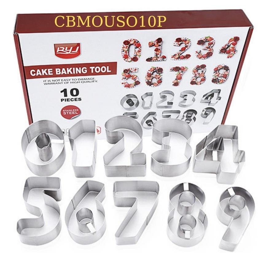 Khuôn Bánh KEM Quy Mousse Bộ 10 Khuôn Nhấn Dụng Cụ Làm Bánh Cookie Cutter Innox Cao Cấp - CBMOUSO10P