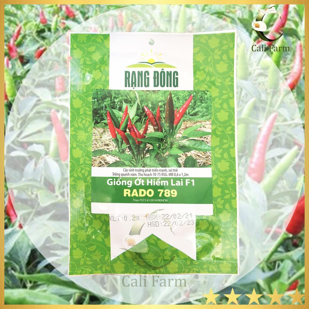 Hạt giống Ớt Hiểm Lai RADO 789 gói 0,2gr sai trái, cay nồng - NON GMO- Hạt giống Rạng Đông, Chất lượng vượt trội !