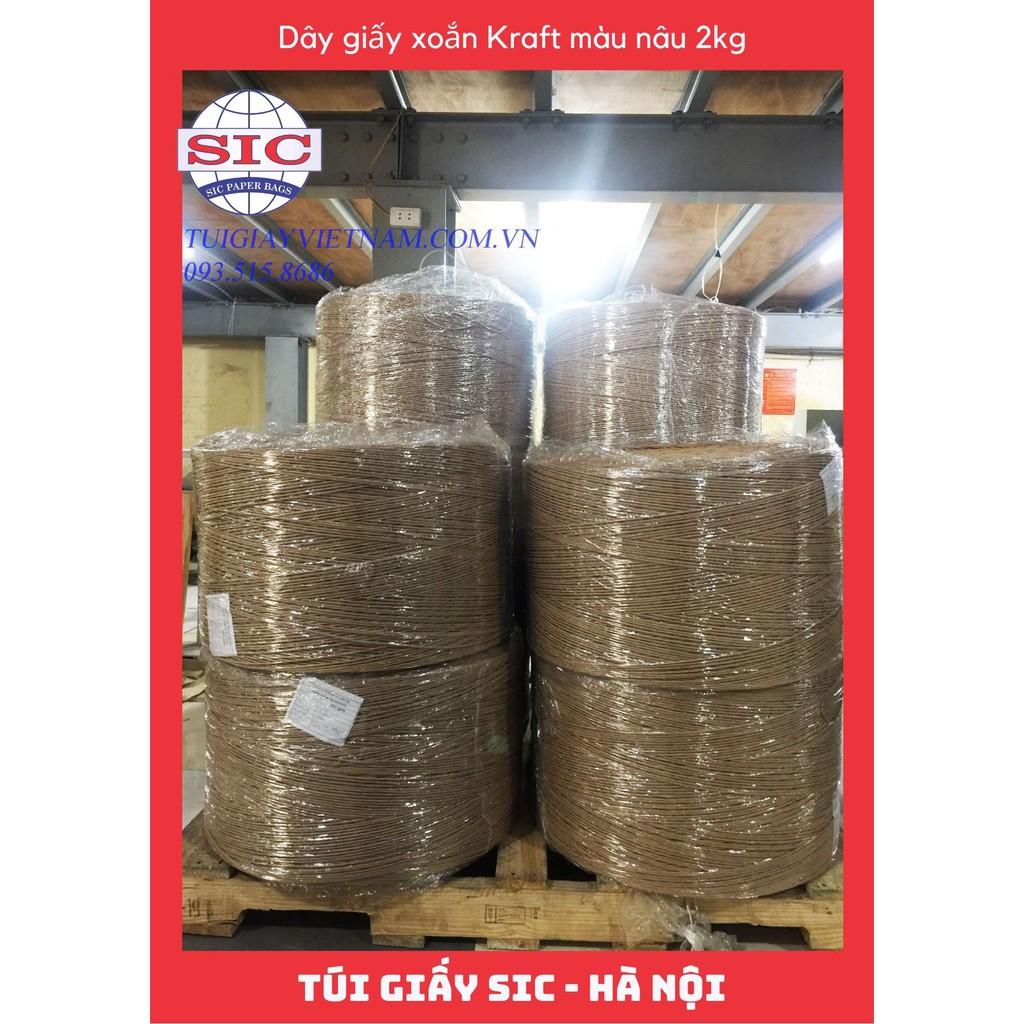 SET 2KG DÂY XOẮN GIẤY MÀU NÂU ĐƯỜNG KÍNH 3.5MM