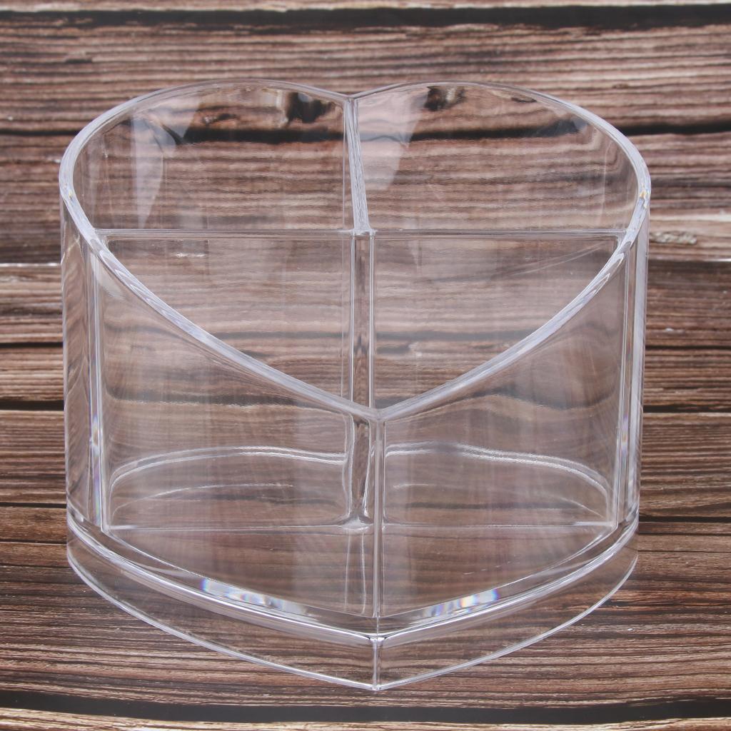 Acrylic Bathroom Office Accessories Holder - 3 Compartment Cosmetic Organizer For Jewelry Makeup Brush Lipstick Pens Pencils