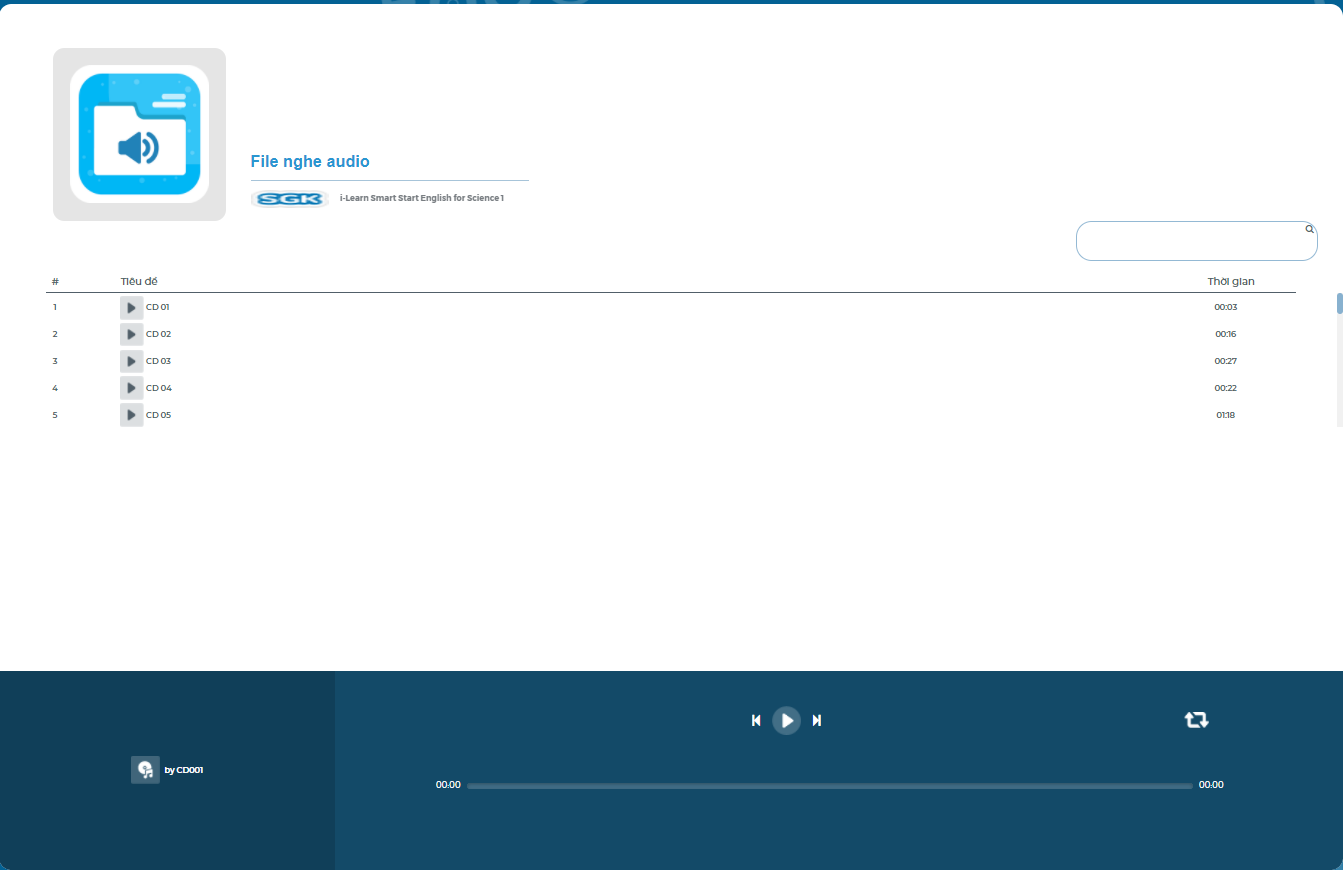 I-Learn Smart Start English for Science 1 File nghe Audio