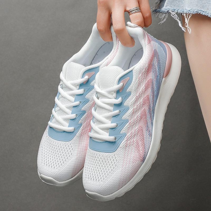 2023 Giày thể thao phụ nữ Nền tảng thời trang Sneakers Sneakers Ladies Mùa xuân Căn hộ chạy giày Giày nữ Color: Pink Shoe Size: 41