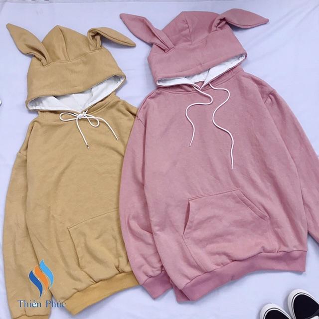 Áo hoodie tai thỏ nam nữ