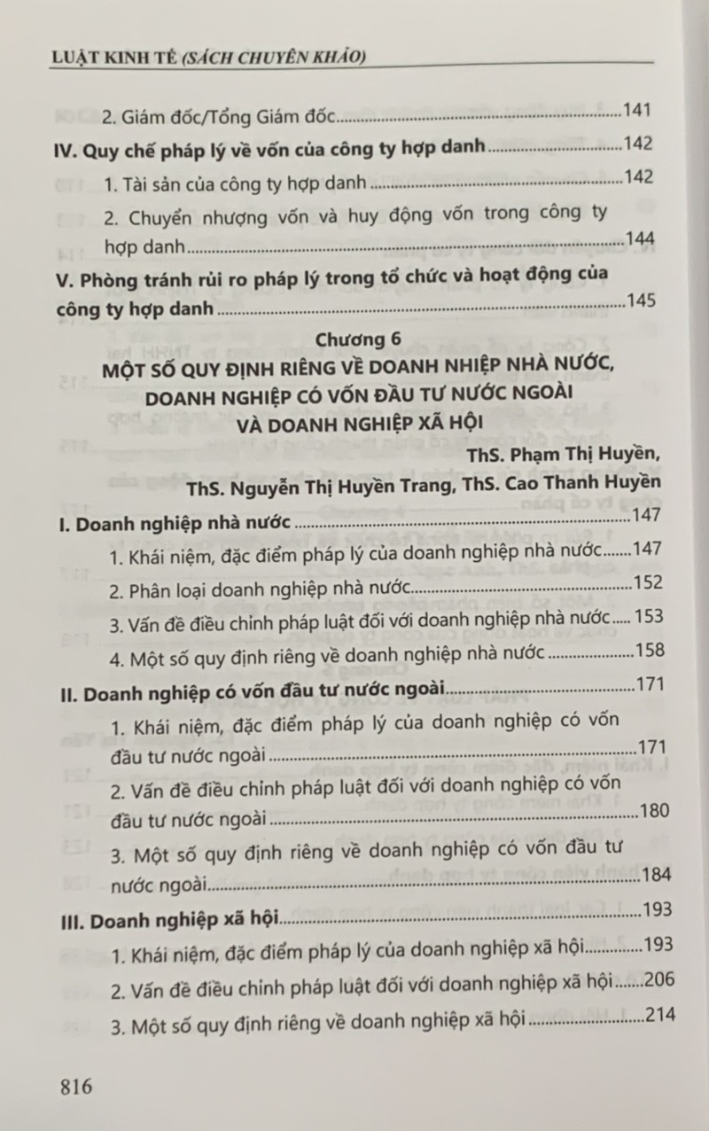 Luật kinh tế chuyên khảo