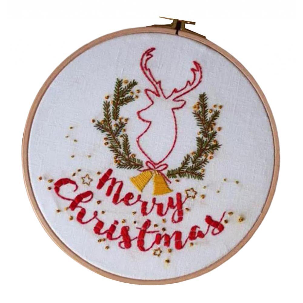 Christmas Cross Stitch Kits For Beginner Embroidery Xmas Home Decor Gift