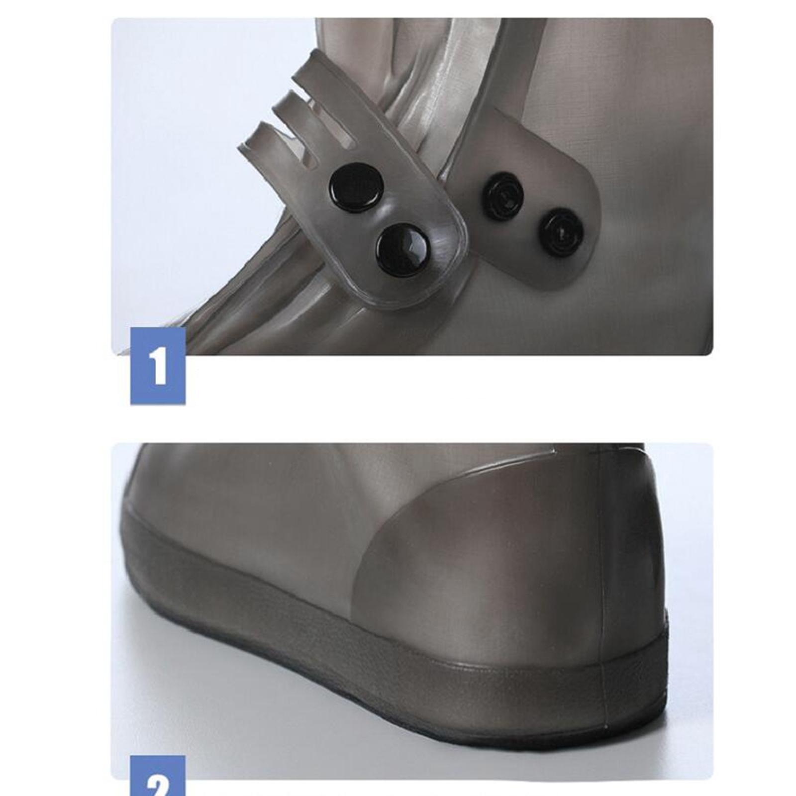Waterproof Silicone Shoe Covers for Rain,Reusable Non Slip Rubber Rain Shoe Cover Shoe Protectors Outdoor Sole Apply to Men, Women