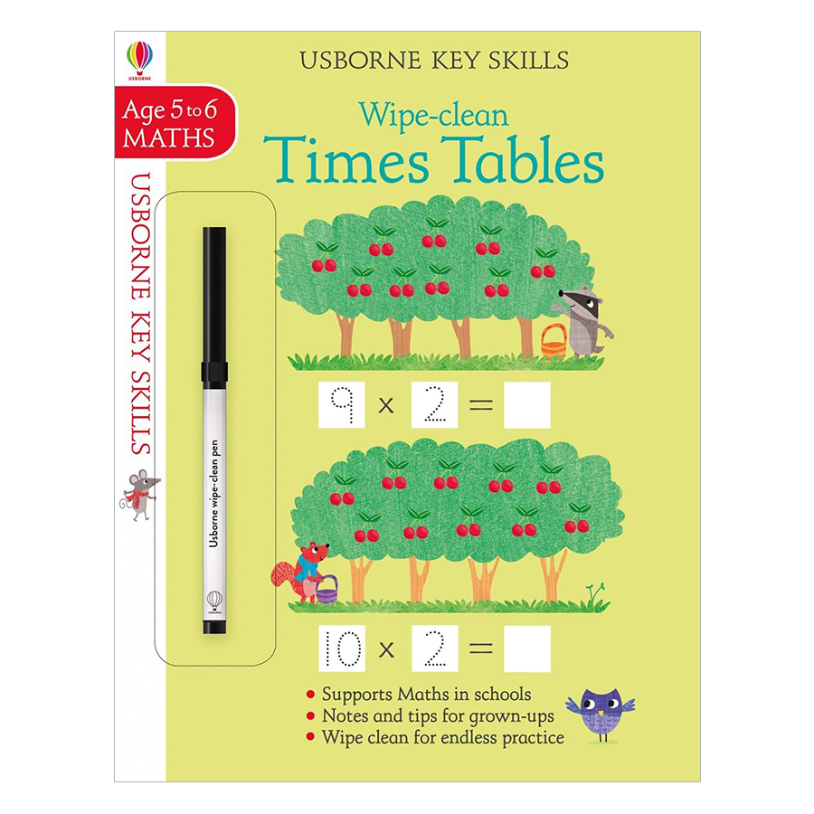 Usborne Usborne Key Skills Wipe-clean Times Tables 5-6
