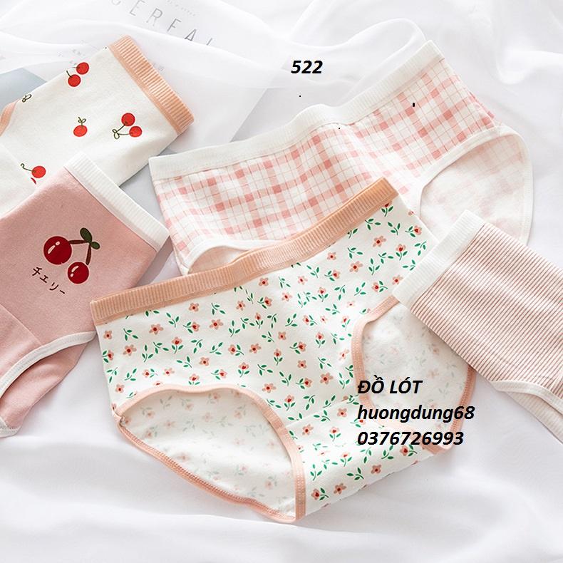 Quần Lót Nữ Cotton Anh Đào -Sọc Kẻ Ngang Eo Hàng Loại Đẹp.
