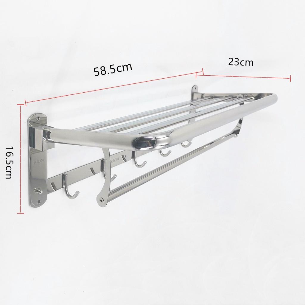 Thanh Treo Khăn Tắm ĐA NĂNG 100% INOX 304 trong nhà tắm bóng
