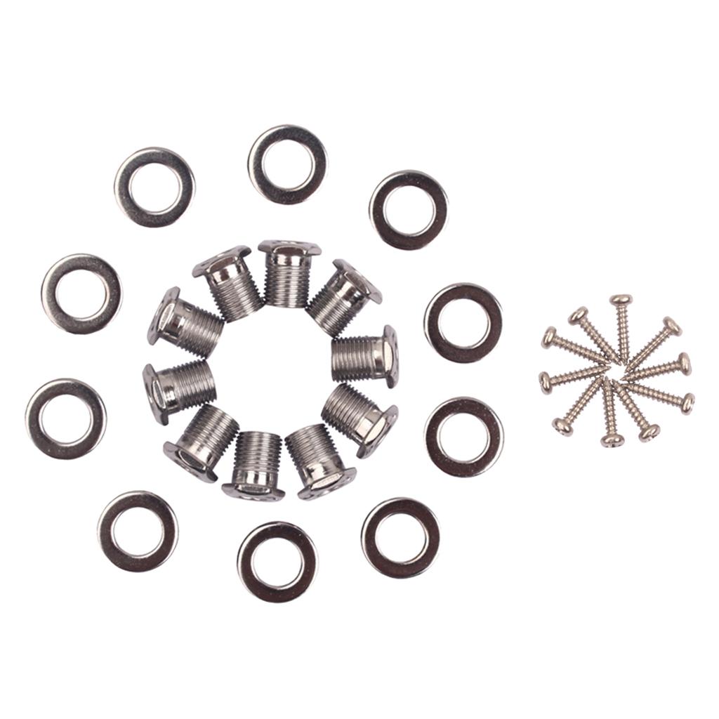 Sunnimix 10 Bộ Lục Giác Ren Bushing Ferrules Cho Hộp Đàn Guitar Chỉnh PEG Bắt Sóng Máy Đầu DIY