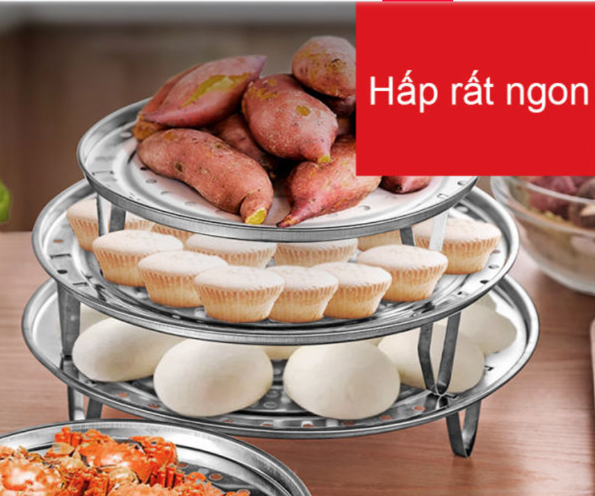 Bộ 4 Giá để hấp rau bằng thép không gỉ