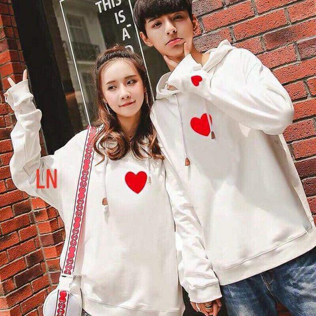 Áo đôi thu đông hoodie nam nữ