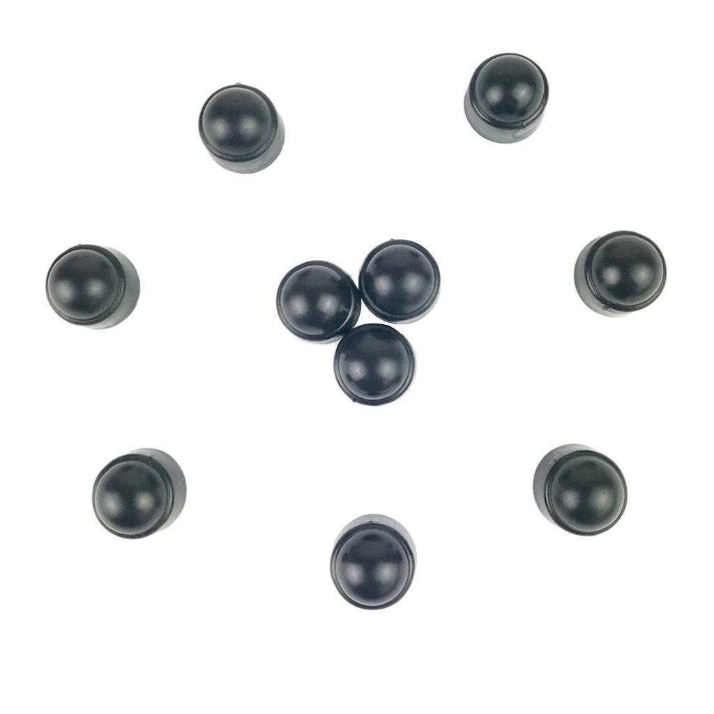 5x 10x Black Tire Wheel Screw Bolts Nut Caps Hexagonal Tyre Wheel M8