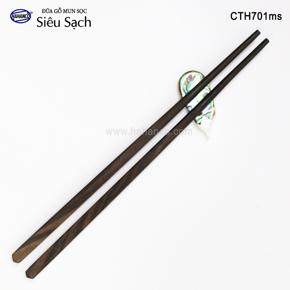 Đũa gỗ Tự nhiên trơn cao cấp (10 đôi) Chopstick of HAHANCO - CTH701MS - Sang trọng trên bàn ăn gia đình