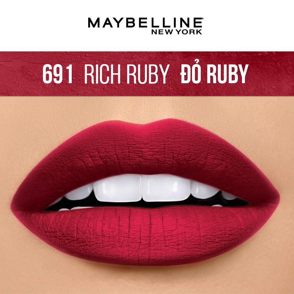 Son Lì Mịn Môi Không Khô Môi Maybelline New York Color Sensational The Creamy Mattes Lipstick 3.9g