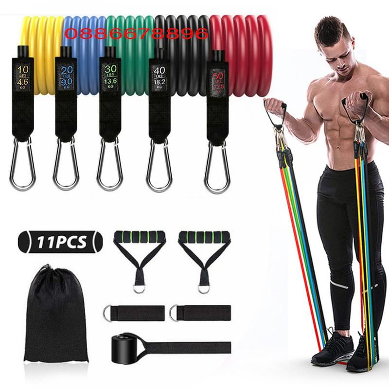 Dây ngũ sắc đàn hồi kháng lực tập Gym, Fitness, Yoga...&quot;CAO CẤP