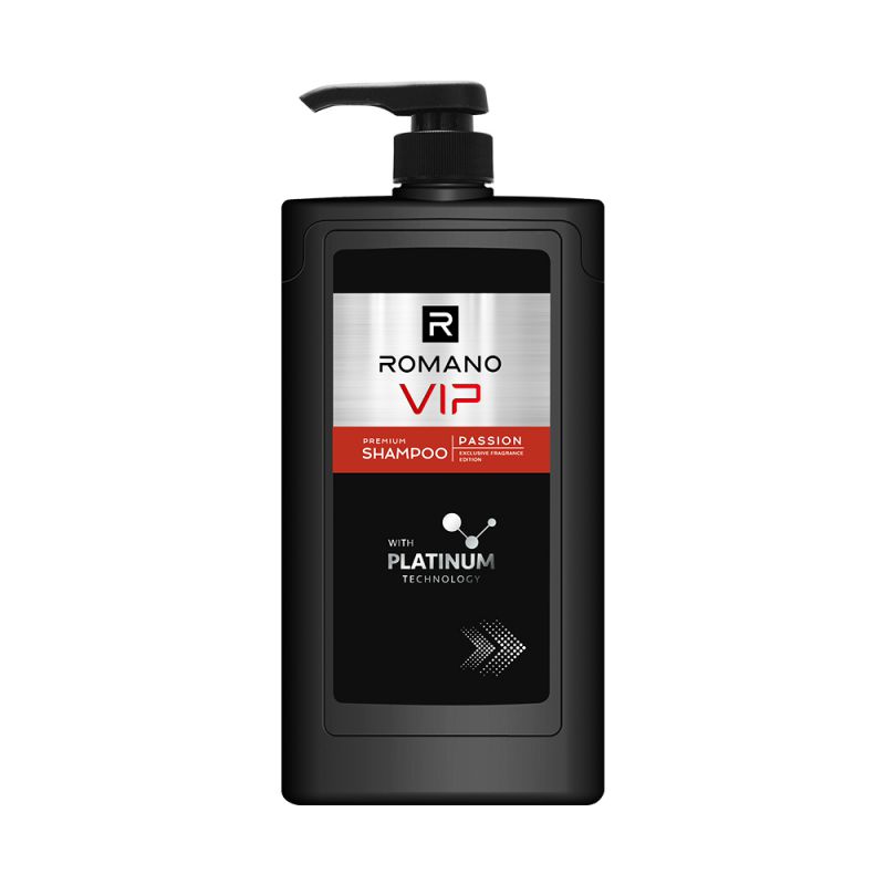 Dầu gội cao cấp Romano Vip Passion mạnh mẽ bí ẩn 650g