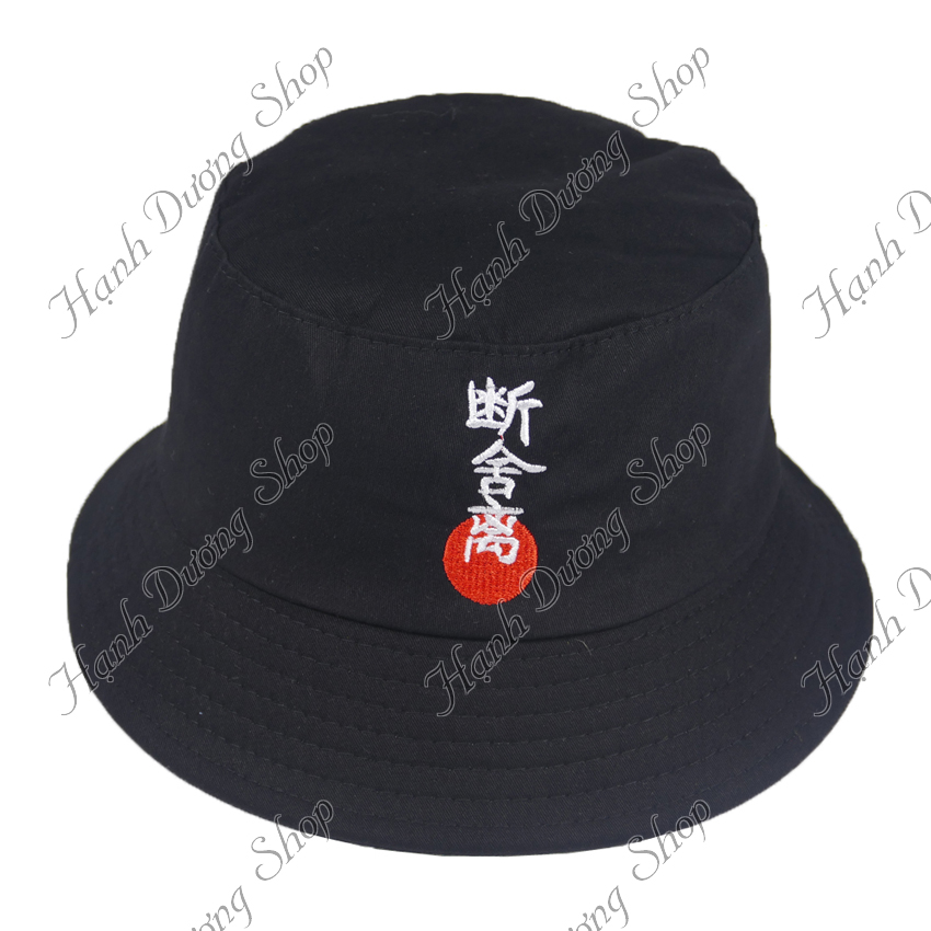 Nón bucket lời thề, mũ tai bèo lời thề samurai chữ Nhật, vành rộng 6.5cm, phù hợp cả nam và nữ - Hạnh Dương