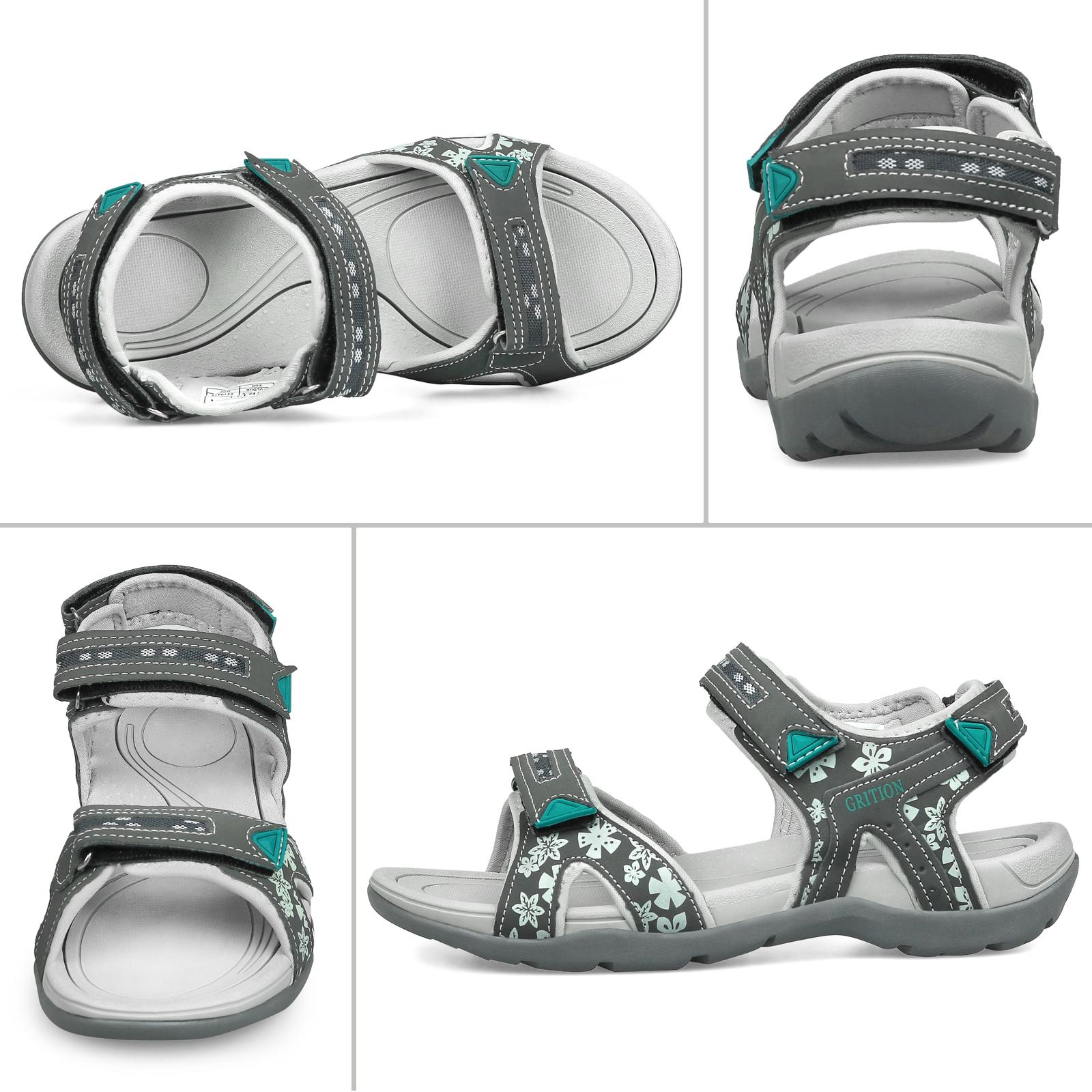 Grition Nữ Giày Sandal Đi Biển Đi Bộ 2022 Mới Thời Trang Mùa Hè Phẳng Famale Giày Chống Trơn Trượt Thoáng Khí Trọng Lượng Nhẹ Color: khaki Shoe Size: 41