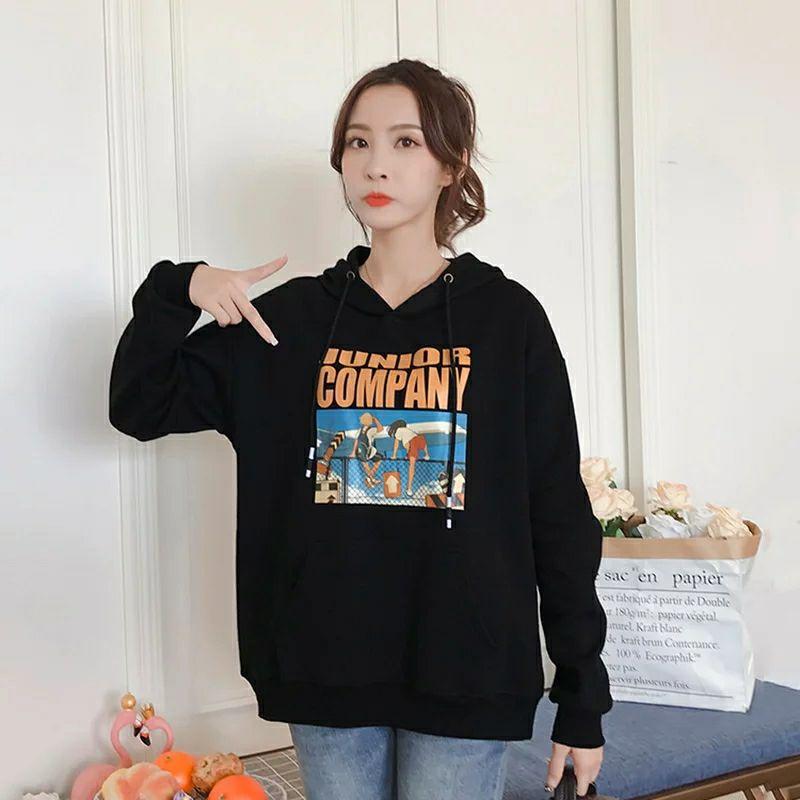 Áo hoodie nỉ Junior Company Ulzzang Unisex Form Rộng Phong cách Hàn Quốc,áo nỉ bông cotton phong cách Hàn Quốc forrm rộng unisex