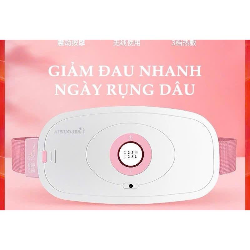 Đai massage bụng kinh-A858, máy làm ấm tử cung, giảm đau ngày rụng dâu