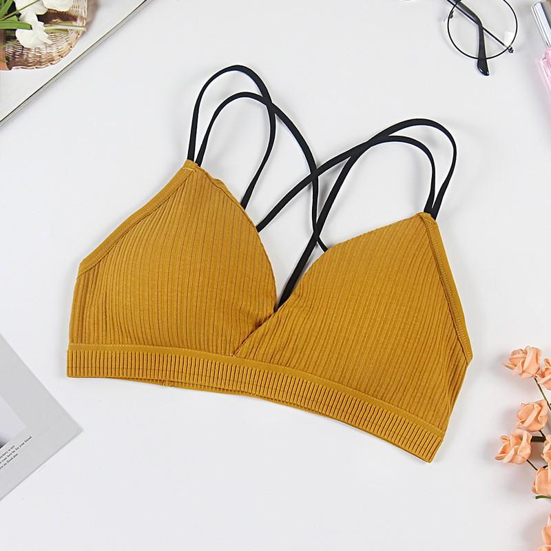 Áo Bra Cotton Dây Phối Màu Đệm Dày Gợi Cảm BR20