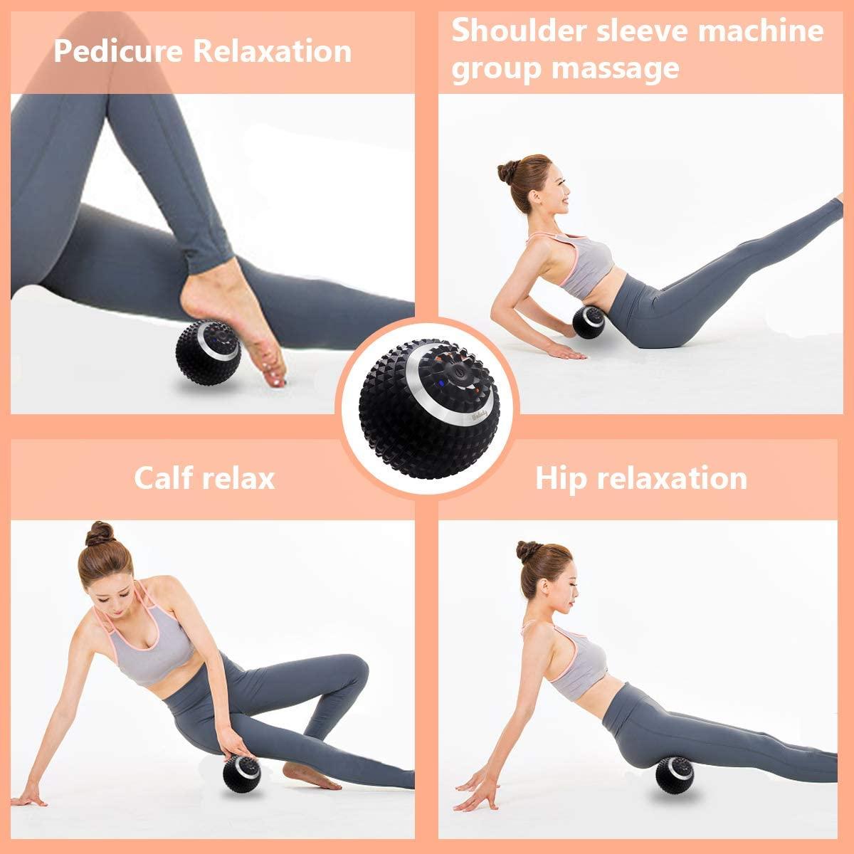 Bóng Massage Điện Rung Bóng Mát Xa Mô Cơ Sâu Bóng Lưng Bàn Chân Yoga Thể Dục 4 Chế Độ Có Thể Sạc Lại Kích Thích Cơ Giảm Đau Giảm Giải Phóng Cơ