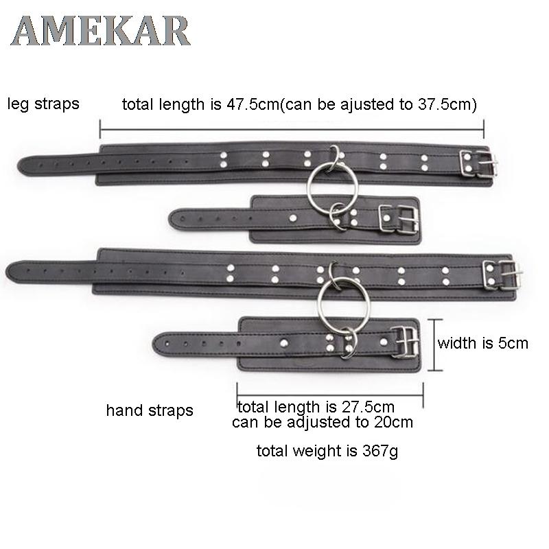 Mới Thời Trang Nam Nữ Tình Ái Dây Da Mối Ràng Buộc Gợi Cảm Gothic Punk Áo Da Khóa Kim Loại Chân Garters Dây Đai