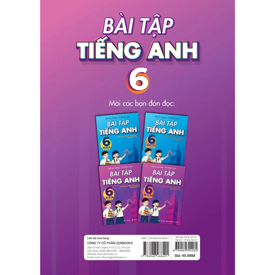 Bài Tập Tiếng Anh Lớp 6 Tập 2 (Không Đáp Án) (Dùng Kèm SGK Global Success)