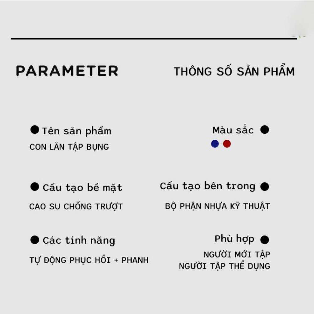 Con lăn tập bụng tại nhà 2 bánh trợt lực lò xo, thiết kế mới tự động kéo về, chắc chắn chịu lực đến 300kg, tặng kèm thảm