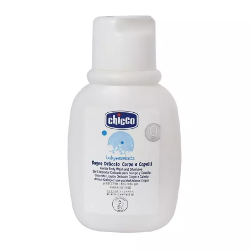 Combo Sữa tắm gội chiết xuất Hoa cúc 0M+ Chicco 500ml & Sữa tắm gội chiết xuất Yến mạch 0M+ Chicco 50ml