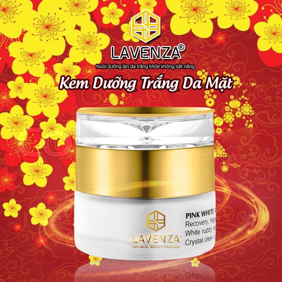 Kem dưỡng trắng da mặt Lavenza Pink White Facial Treatment Natural (30g)