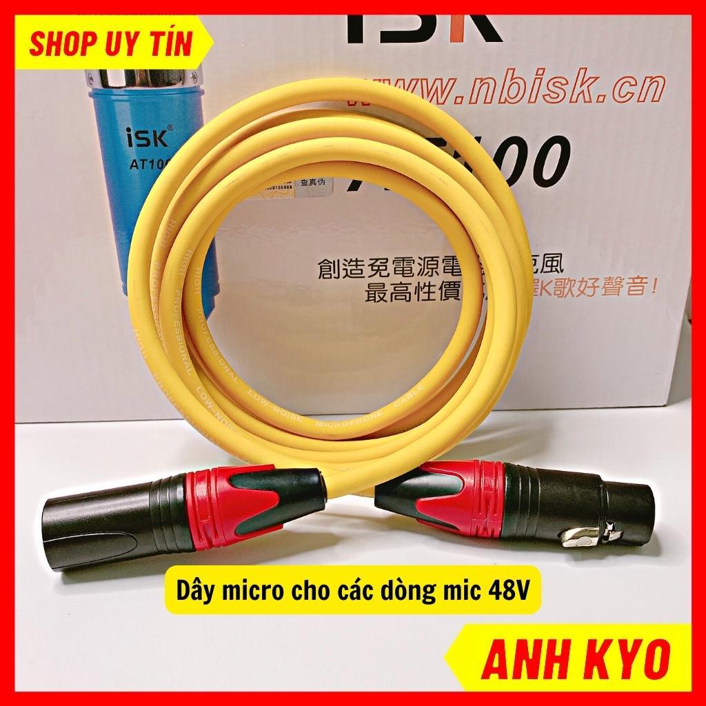 Dây micro canon 2 đầu đực cái xlr sử dụng vật liệu pvc cao cấp dài 2 mét loại tốt lõi đồng