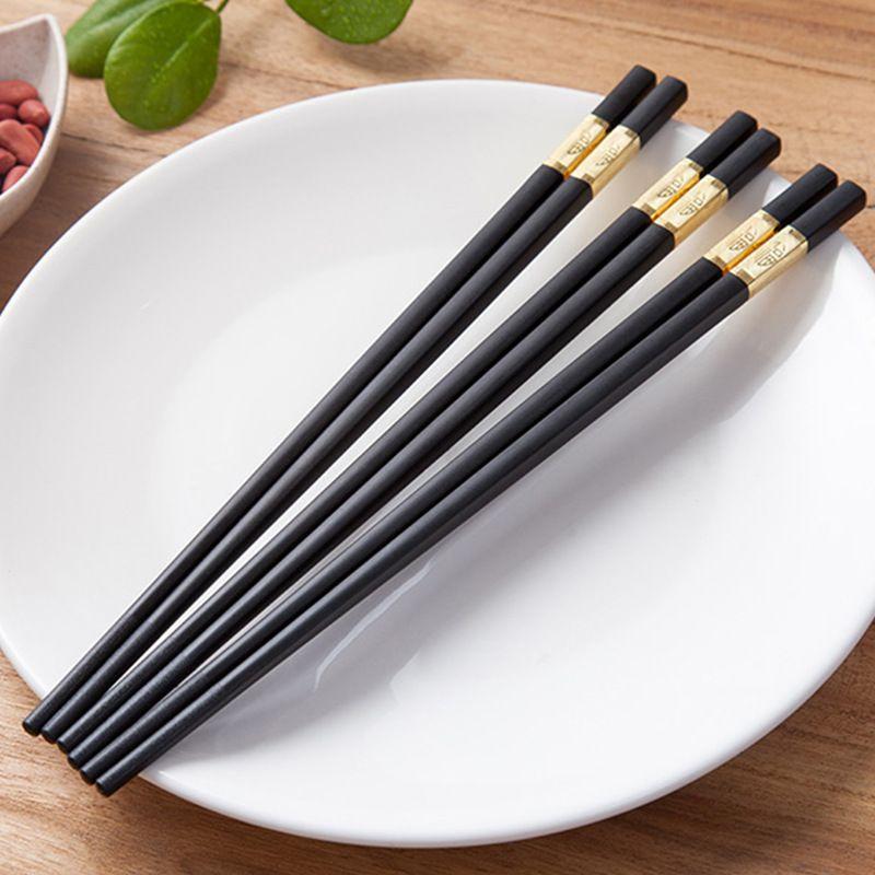 Bộ 10 Đôi Đũa Hợp Kim Mạ Vàng Hàn Quốc _Bền Chắc Chắn