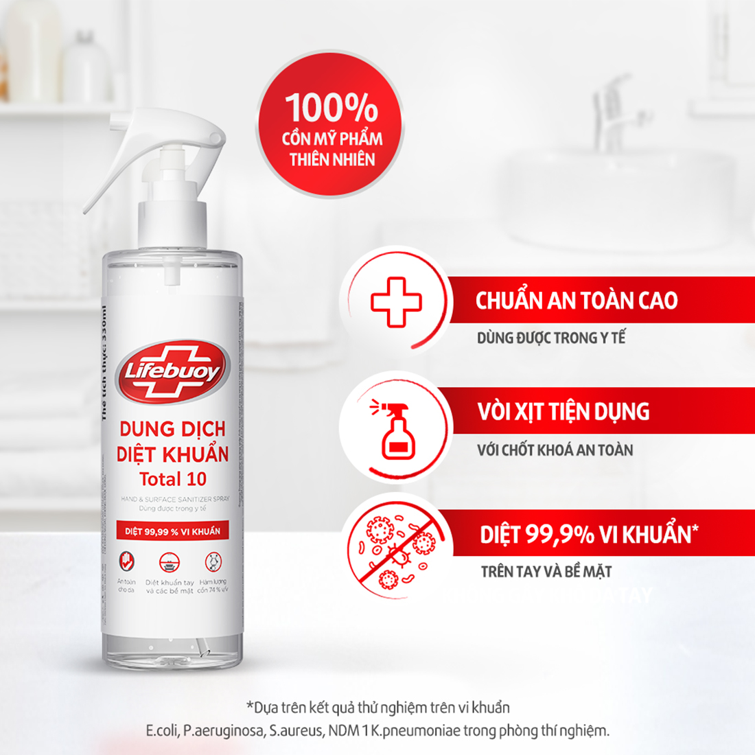 Xịt rửa tay bảo vệ tay khỏi khuẩn Lifebuoy