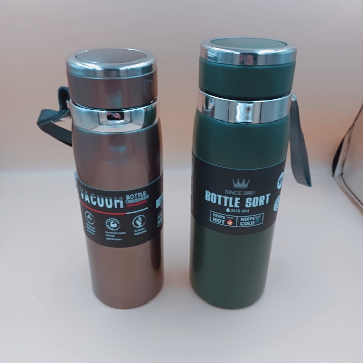 Bình Giữ Nhiệt Inox BOTTLE SPORT Dung Tích 800ml Có Nắp Lọc Trà Lõi Thép Chống Gỉ Cao Cấp