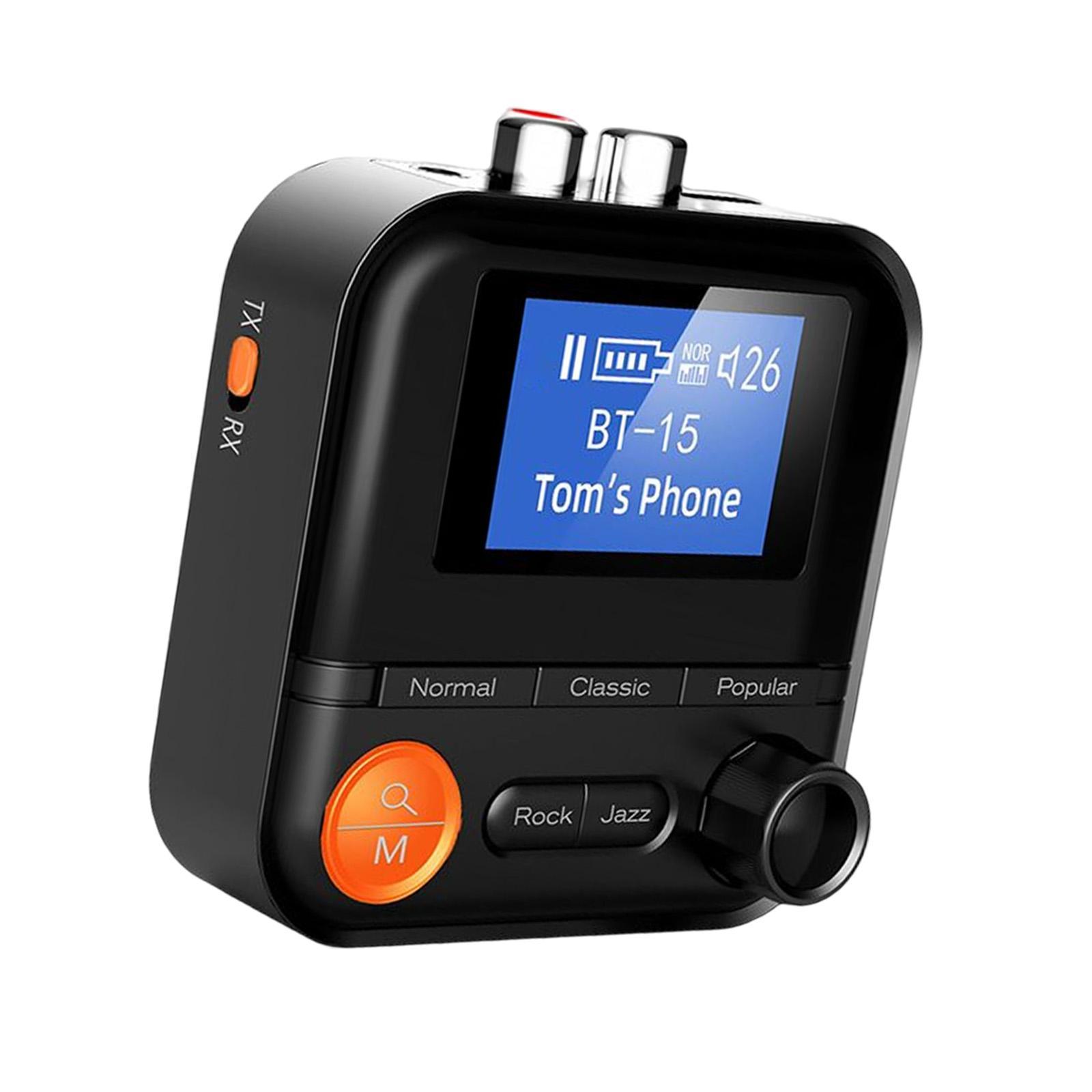 Receiver V5.2 with Display 5 EQ Modes Audio Adapter for Laptop Car TV Durable