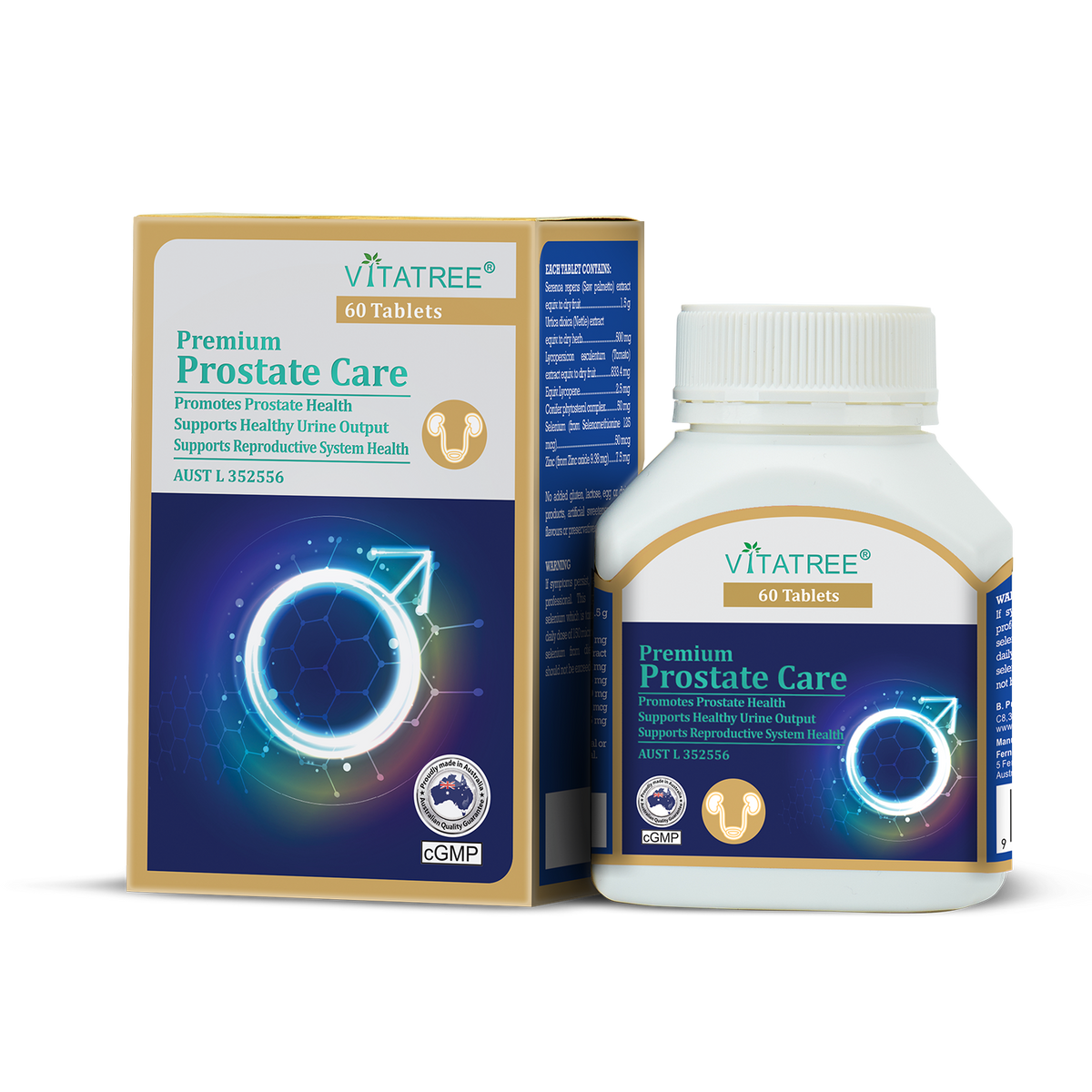 Viên uống Vitatree Prostate care , hộp 60v, hỗ trợ tuyến tiền liệt nam giới, nhập khẩu Úc