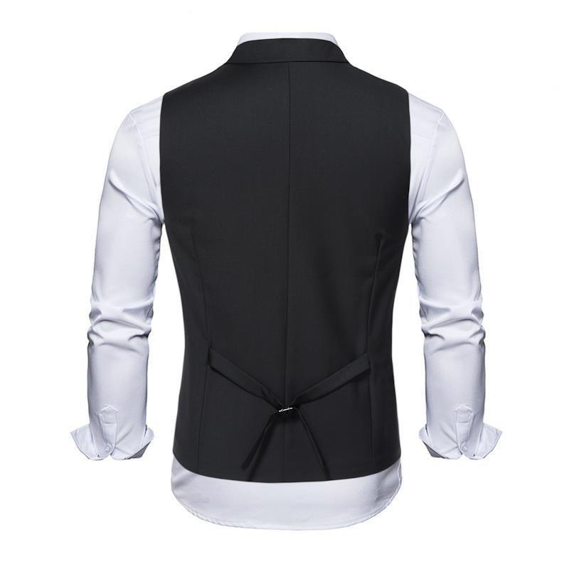 áo gile, áo gile nam thiết kế 2 hàng cúc phối kẻ ọc cực chất, sang chảnh và lịch lãm, năng động - H65