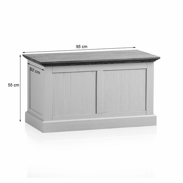 Rương Seychelles Gỗ Sồi Ibie BSW0SEYO - Trắng (95 x 50 cm)