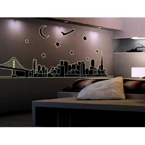 Decal trang trí Thành Phố Trăng Sao - Dạ Quang A.H