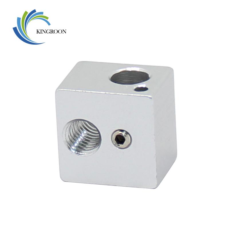 KINGROON E3D V5 J-Đầu Làm Nóng Khối Đùn Nhôm HotEnd V5 Làm Nóng Khối Ốp Lưng Silicon Bao 3D Máy In Phần 16*16*12Mm