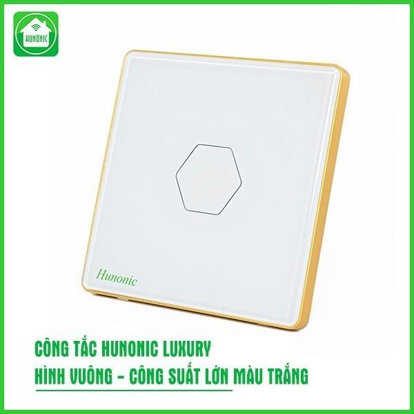 Công Tắc Cảm Ứng Hunonic Luxury Hình Vuông, Điều Khiển Từ Xa Bằng Điện Thoại