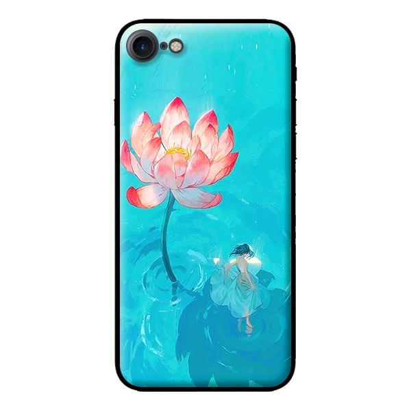 Ốp in cho iPhone 8 Thiếu Nữ Và Sen - Hàng chính hãng