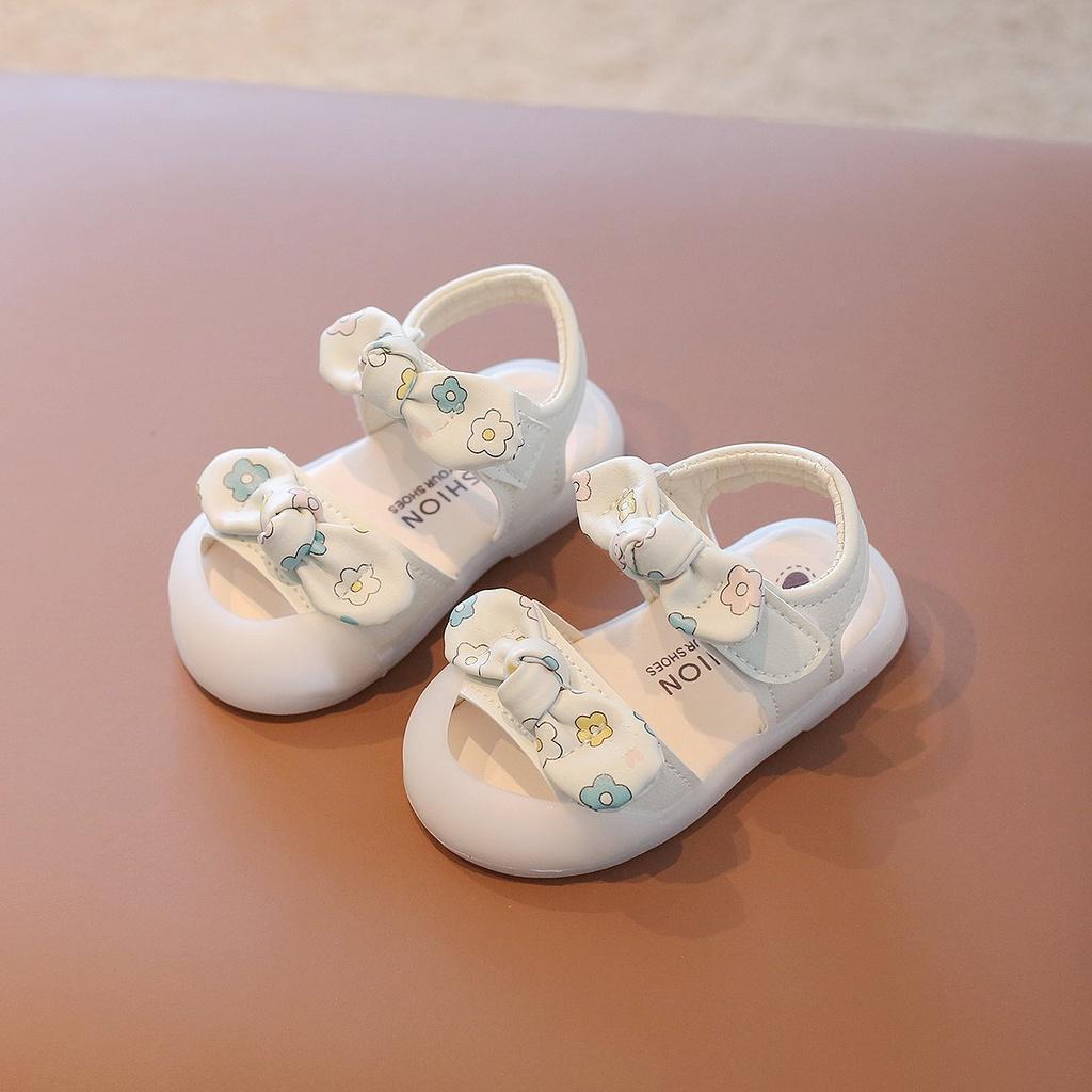 Dép sandal bé gái giày tập đi cho bé 0-3 tuổi xăng đan búp bê mũi cao chống vấp