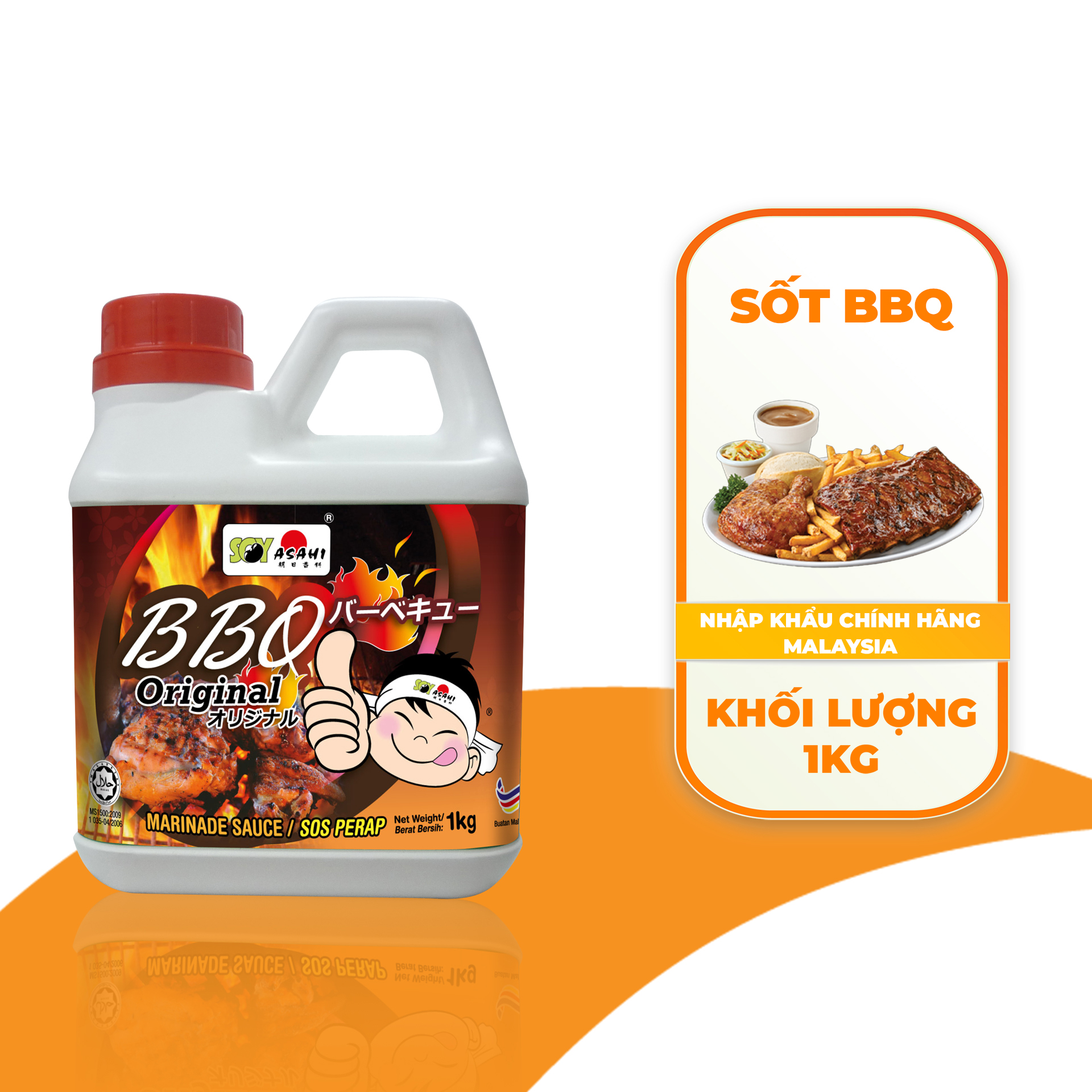 Sốt tiêu đen Black Pepper - Soy Asahi - 1 Kg/ Chai - Đậm vị tiêu đen