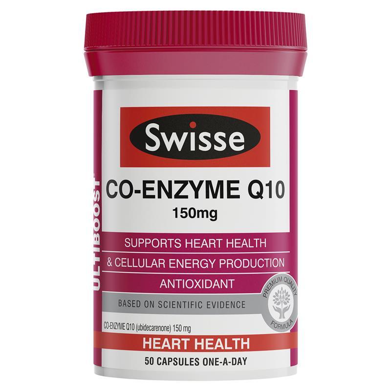 Thực Phẩm Bổ Sung Swisse Ultiboost Co-Enzyme Q10 150mg – 50 Viên
