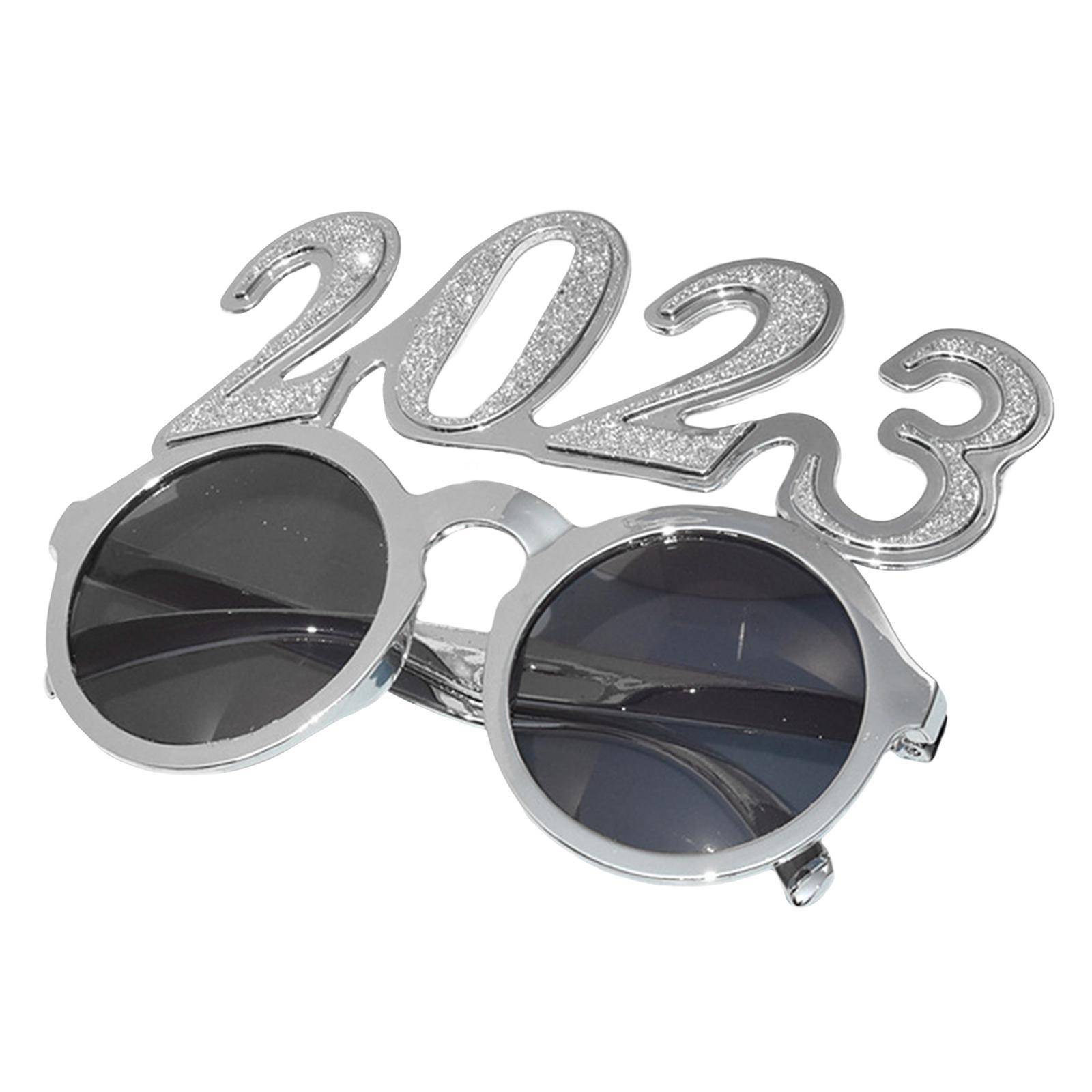 New Year Photo Glasses Photo Prop Eve Party Supplies 2023 Glasses Frame for Adults